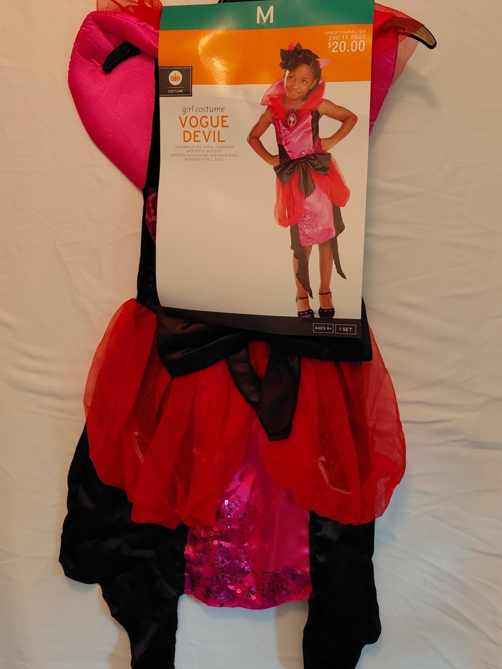 Vogue Devil Girls Costume - Pink & Red #11016
